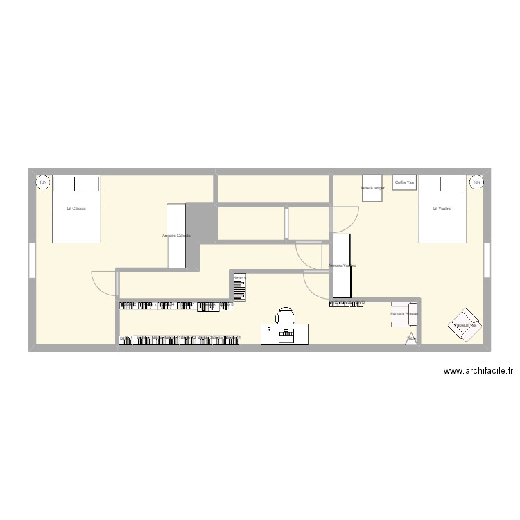 NewHouse1 modif. Plan de 8 pièces et 68 m2