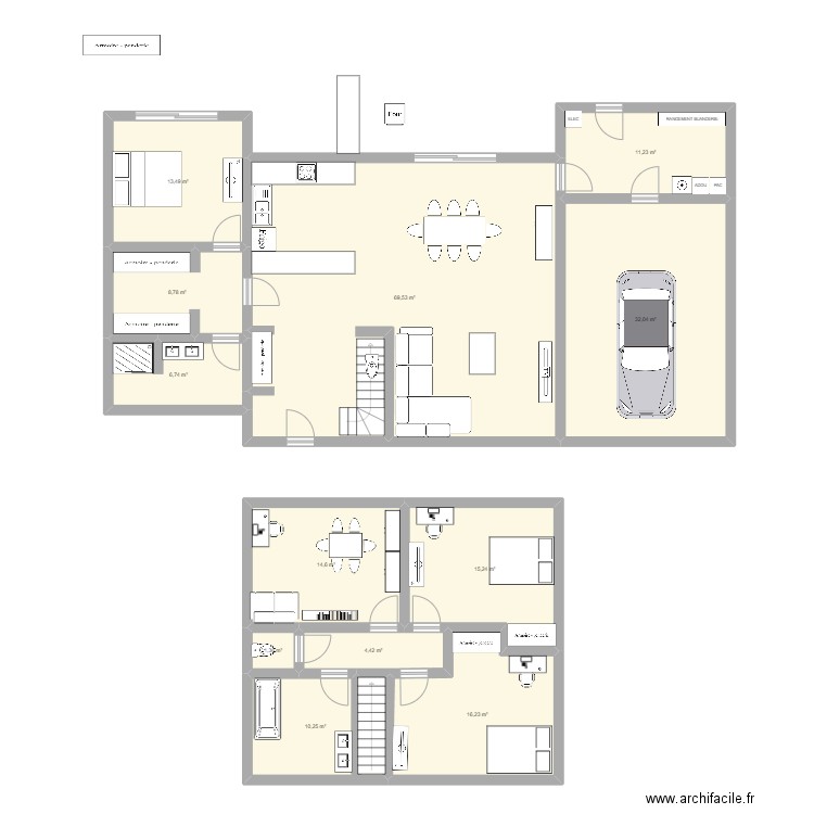 IDEE AOUT 2024. Plan de 12 pièces et 204 m2