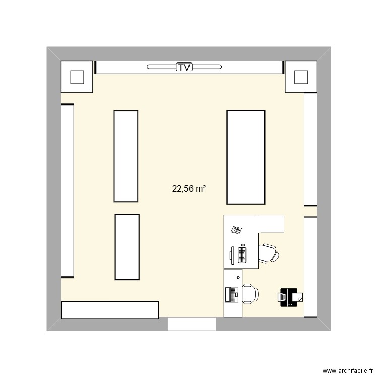 Plan de District 16 . Plan de 1 pièce et 23 m2