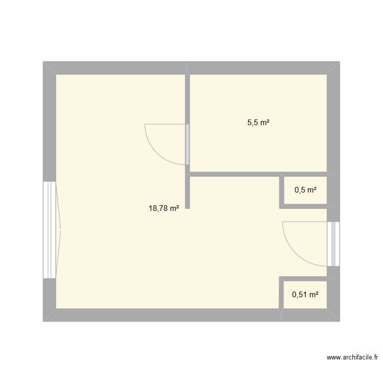 VILLEpinte. Plan de 4 pièces et 25 m2