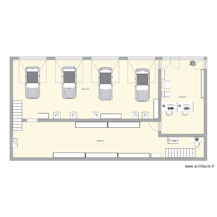 plan garage delko . Plan de 3 pièces et 137 m2