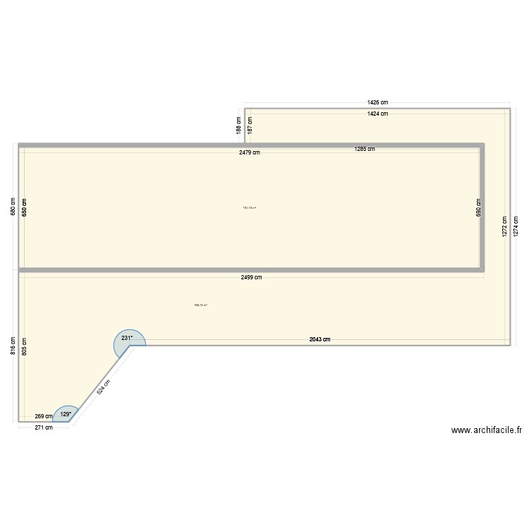 liagre. Plan de 2 pièces et 319 m2