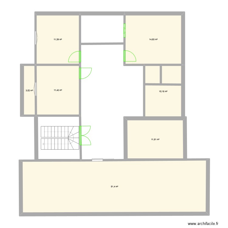 maison. Plan de 7 pièces et 114 m2