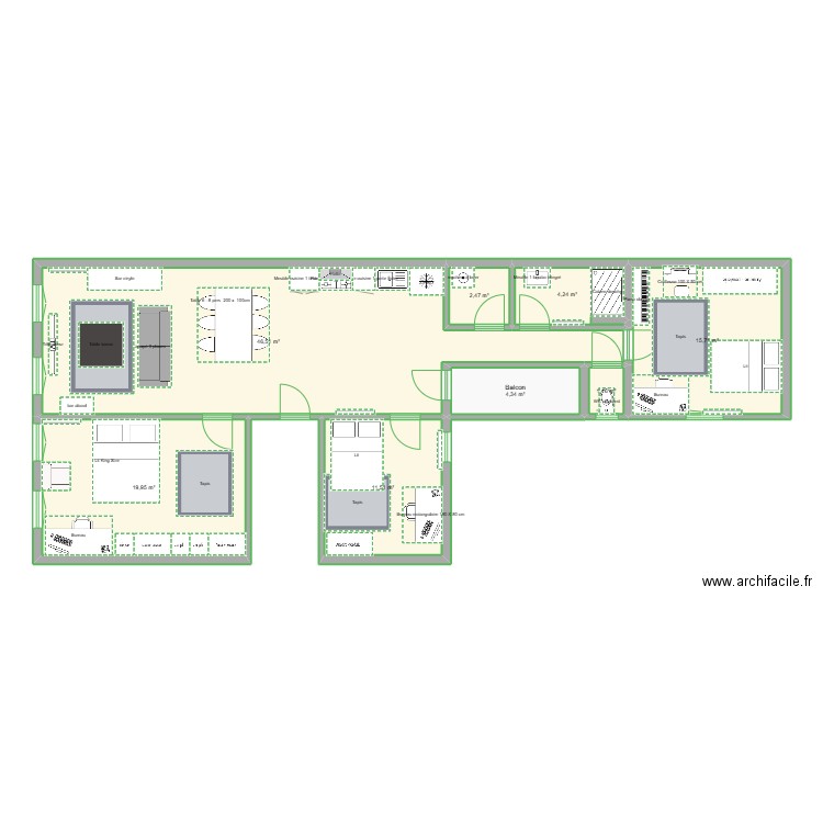 appartement bouzonville 2025. Plan de 8 pièces et 106 m2