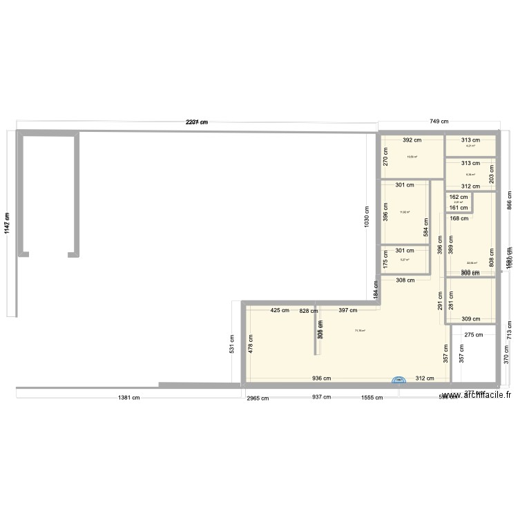 PLAN MARSILLY 6. Plan de 8 pièces et 135 m2