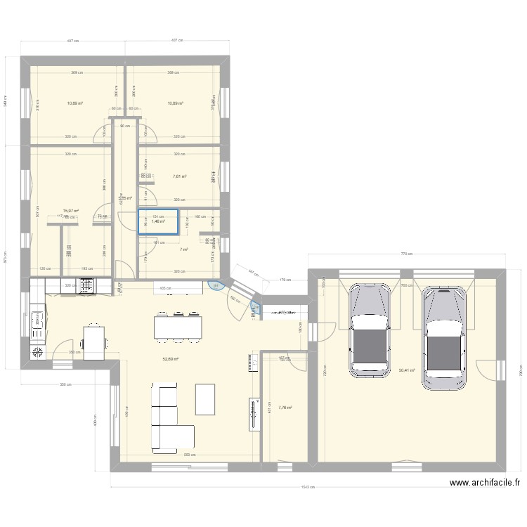 Maison v2. Plan de 10 pièces et 170 m2