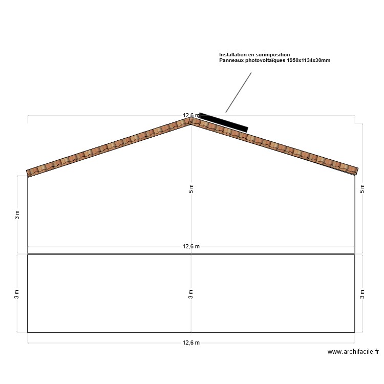 coupe m andre. Plan de 0 pièce et 0 m2