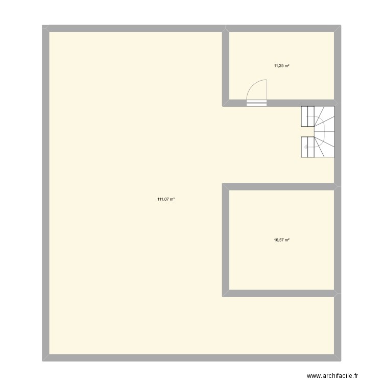 garage. Plan de 3 pièces et 139 m2