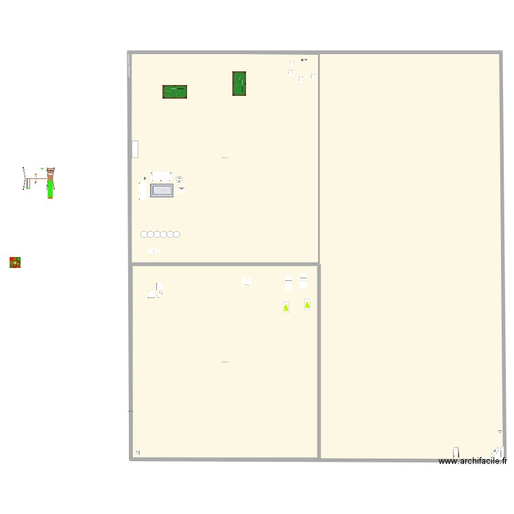 tjsjyjts. Plan de 3 pièces et 870 m2