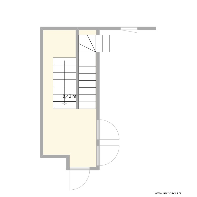 Ritz1. Plan de 1 pièce et 8 m2