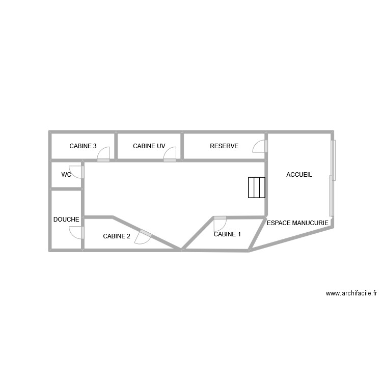 institut guinot. Plan de 10 pièces et 12 m2