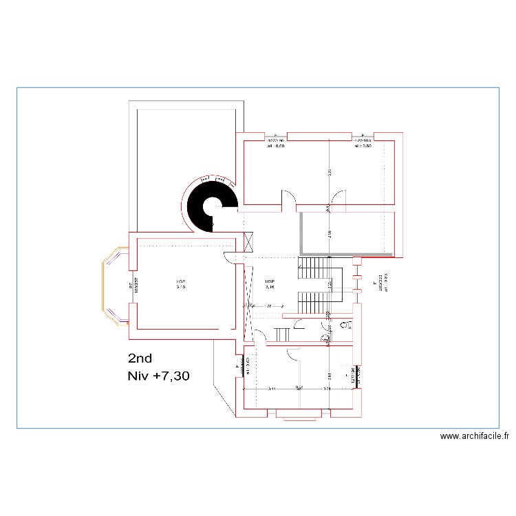 Projet 2e étage Mairie. Plan de 0 pièce et 0 m2