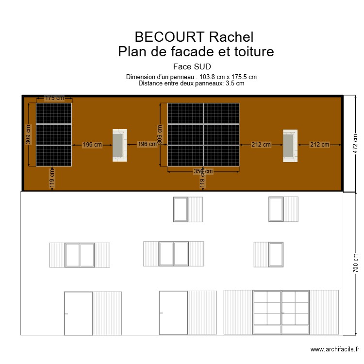 BECOURT Rachel  PLAN DE TROITURE. Plan de 1 pièce et 70 m2