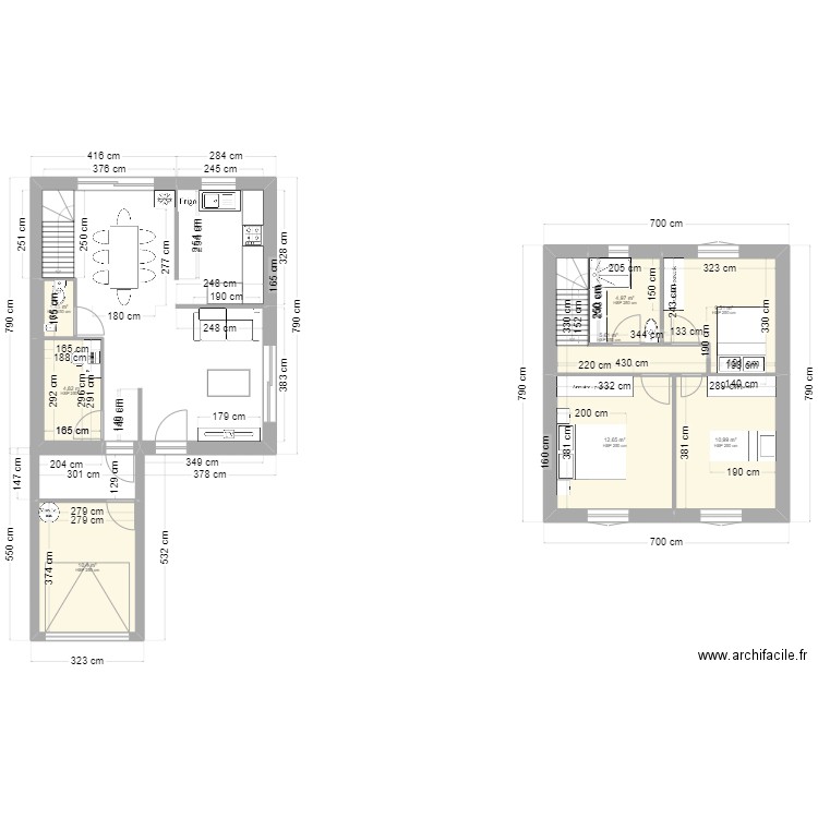 maison34. Plan de 8 pièces et 60 m2