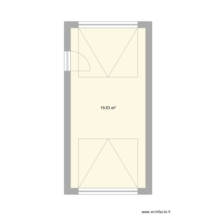 Garage. Plan de 1 pièce et 20 m2