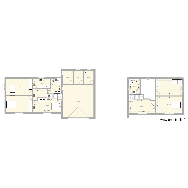 4MJ etage. Plan de 13 pièces et 167 m2