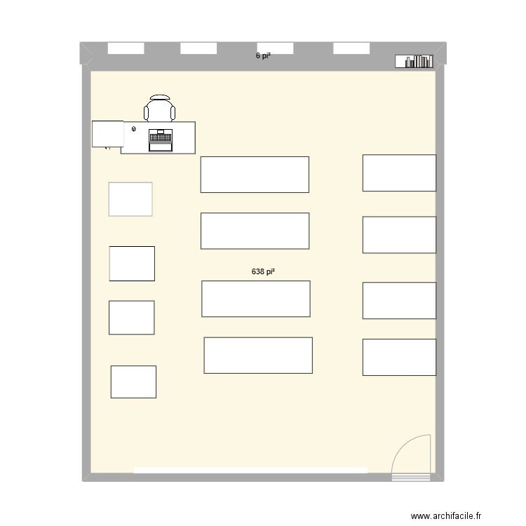 132. Plan de 2 pièces et 60 m2