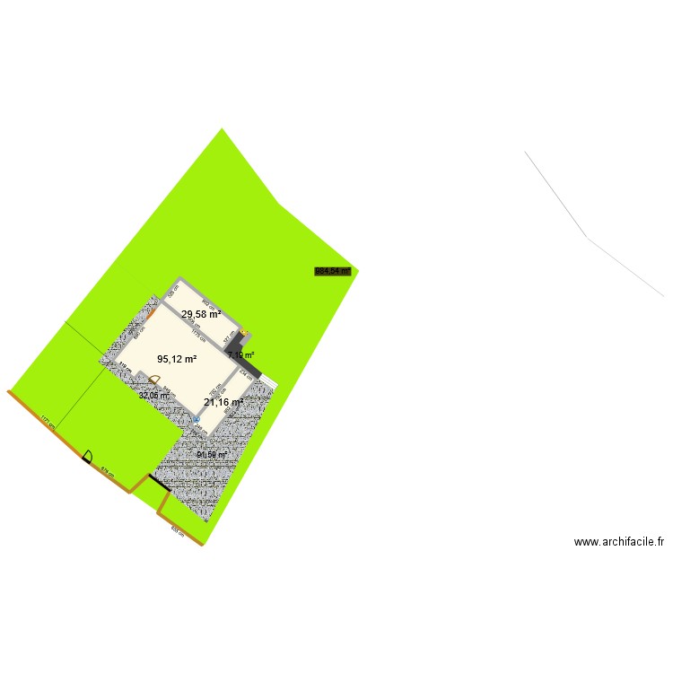 plan de masse 2. Plan de 3 pièces et 146 m2