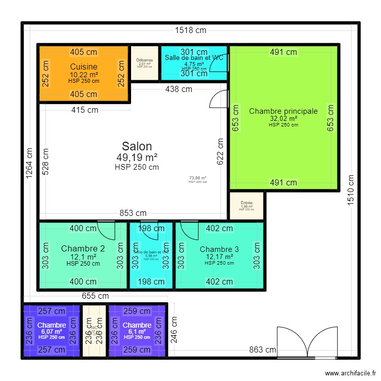 plan rez de chaussé. Plan de 13 pièces et 358 m2