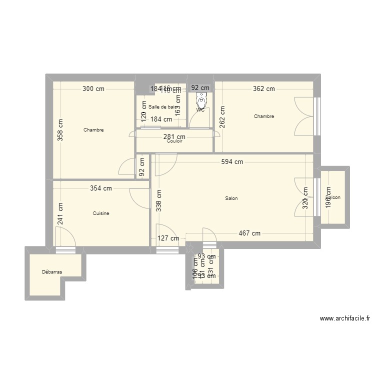 JULES Base 02. Plan de 14 pièces et 60 m2