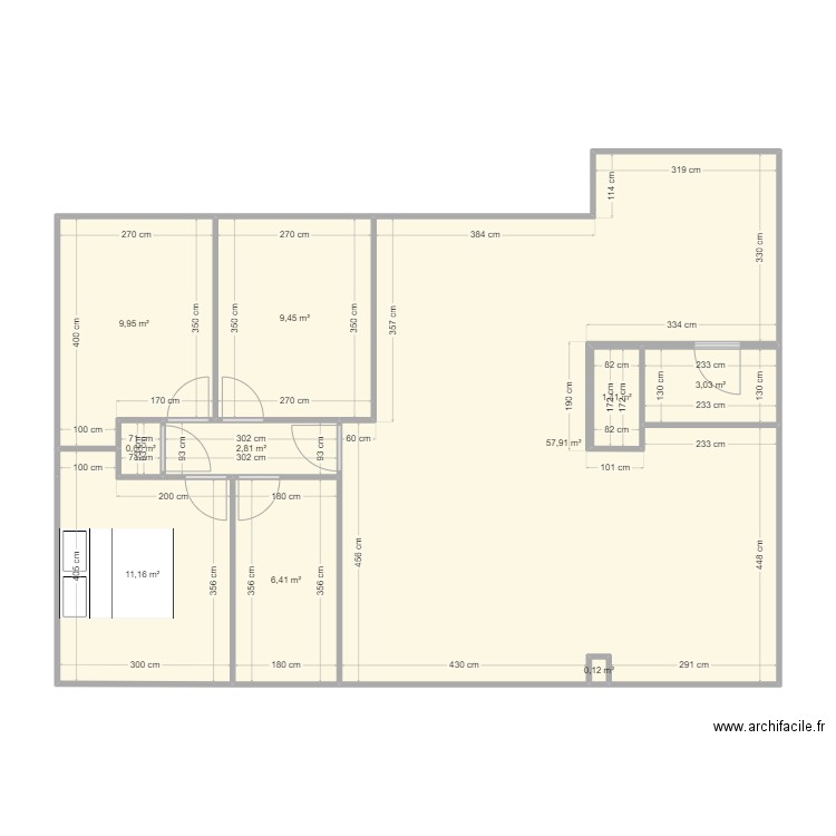 Maison 1. Plan de 10 pièces et 103 m2