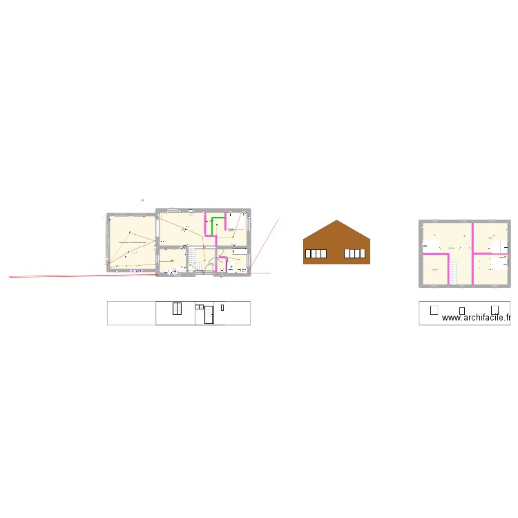 plan avec électricité. Plan de 12 pièces et 166 m2