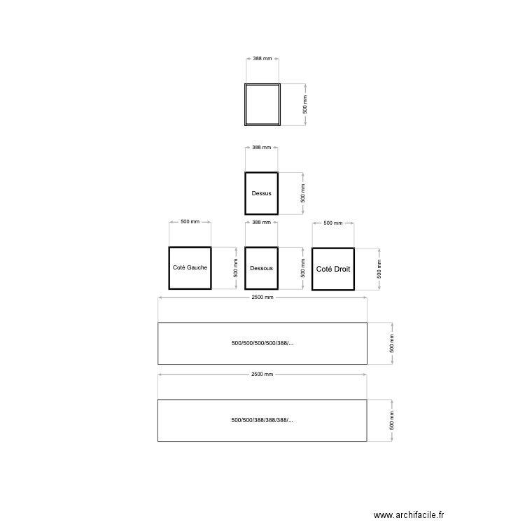 MEUBLE LINGERIE (TIROIR BAS). Plan de 0 pièce et 0 m2