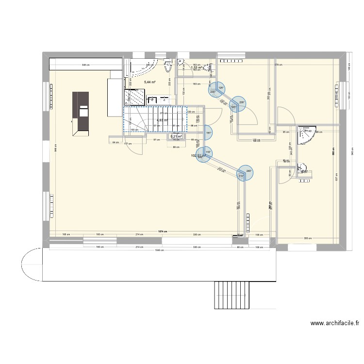 BT1. Plan de 5 pièces et 114 m2