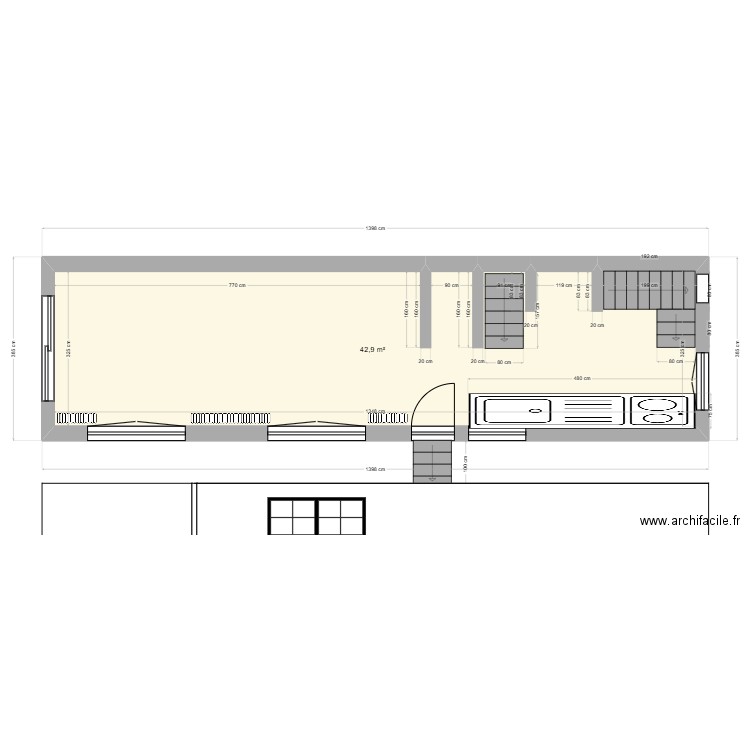 Les seigneuries 1. Plan de 4 pièces et 86 m2