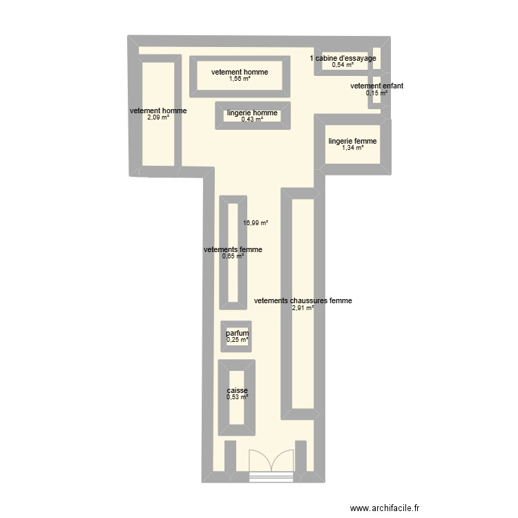 JADE Messager. Plan de 11 pièces et 35 m2