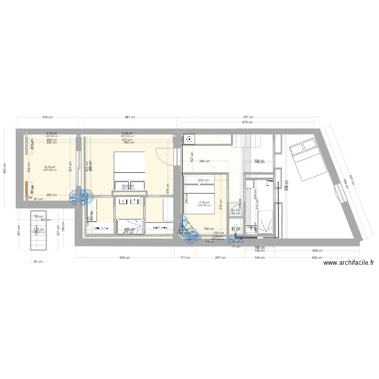 PLAN quoté BLAISE . Plan de 12 pièces et 95 m2