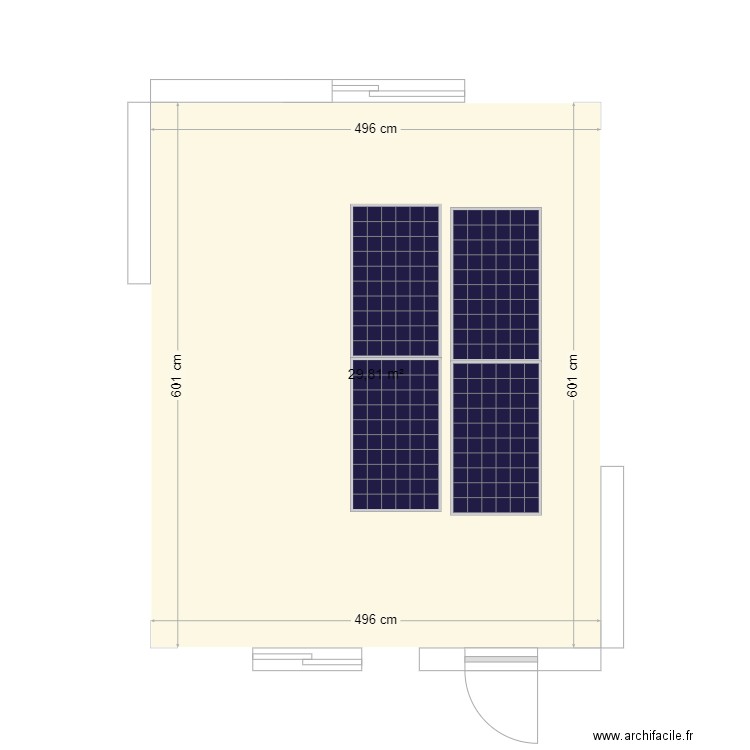 garage. Plan de 1 pièce et 30 m2