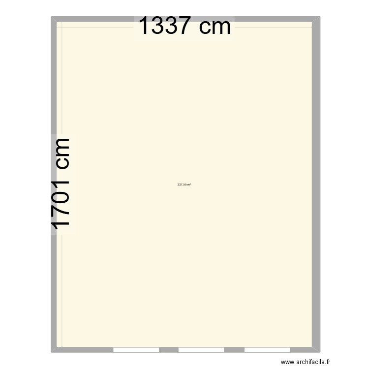 PASSAGE. Plan de 1 pièce et 228 m2