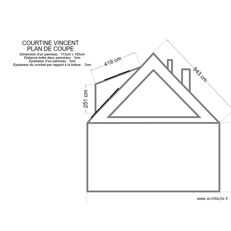  COURTINE VINCENT DP3. Plan de 5 pièces et 120 m2