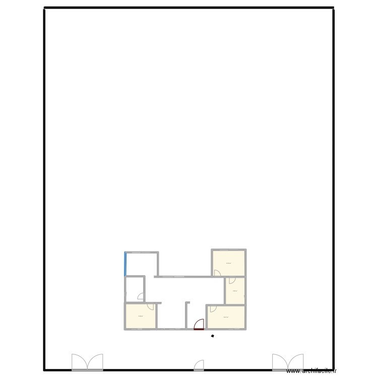 Maison Mohamed Tétouan. Plan de 4 pièces et 50 m2