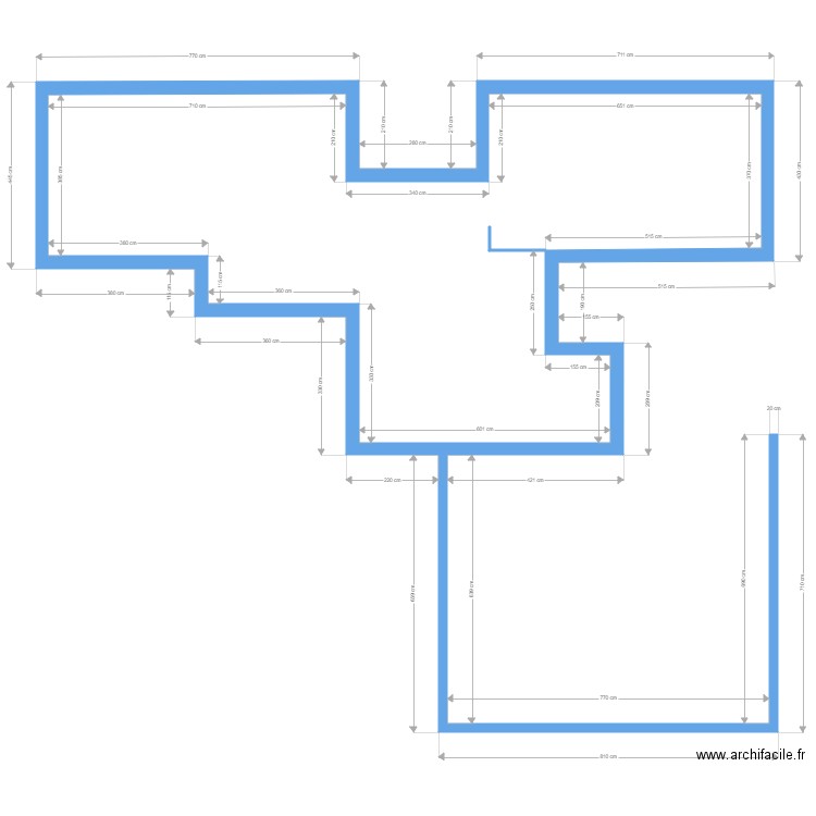 Plein pied ossature bois. Plan de 1 pièce et 85 m2