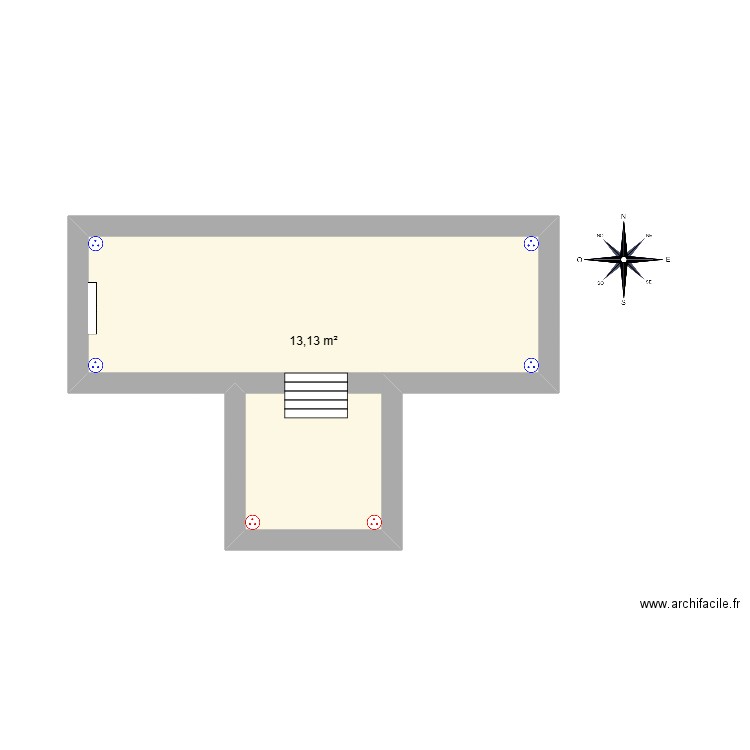 TEST2. Plan de 1 pièce et 13 m2