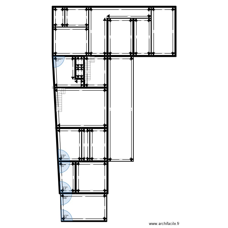 Besson montel. Plan de 35 pièces et 558 m2