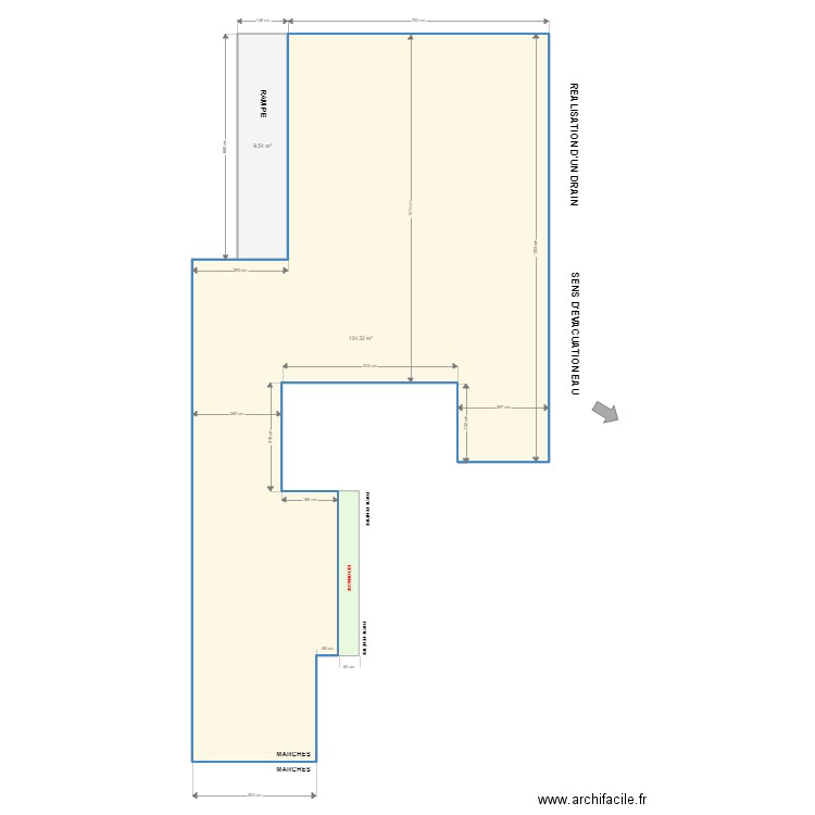 TERRASSE AIRE JEUX RAMPE. Plan de 2 pièces et 144 m2