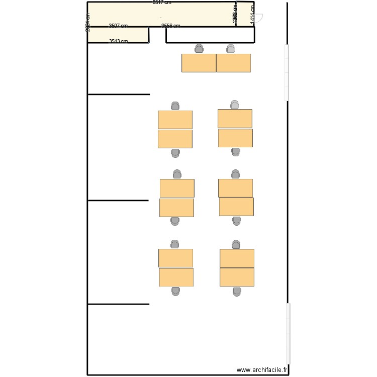 ATELEIR. Plan de 1 pièce et 1658 m2