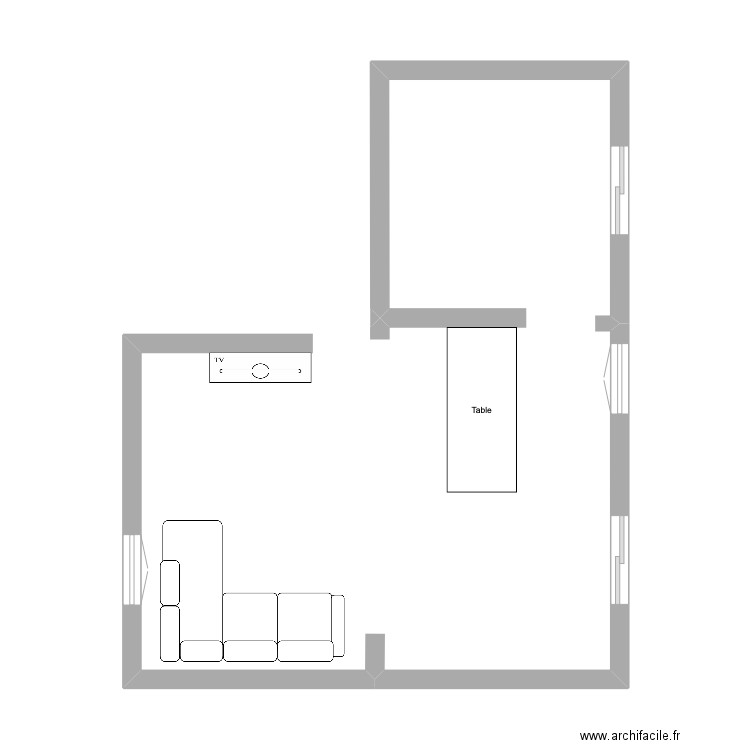 Salon / Sale a manger. Plan de 0 pièce et 0 m2