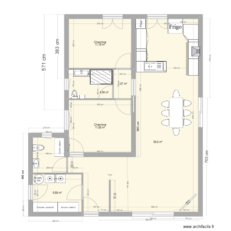 plan maçon . Plan de 6 pièces et 95 m2