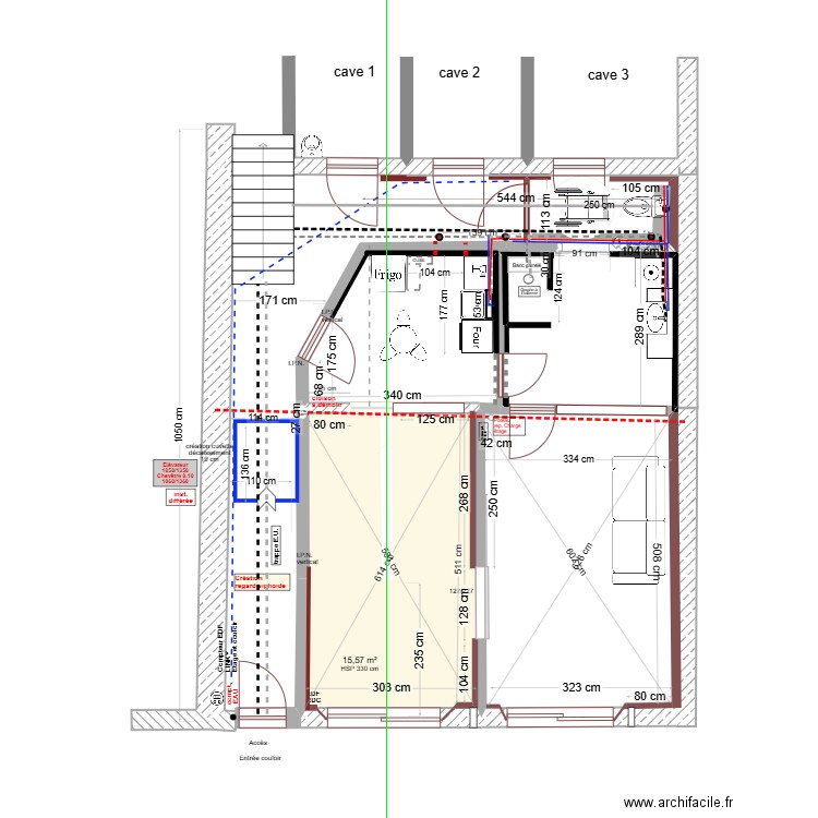 APS4 RDC ST JULIEN MOLIN MOLETTE. Plan de 1 pièce et 16 m2