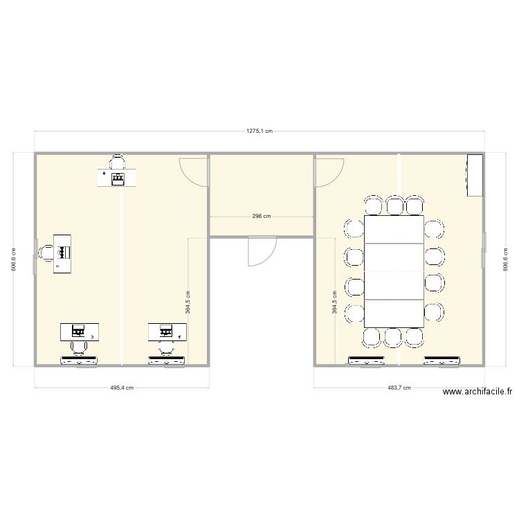 CNR CHANTIER VAUGRIS. Plan de 5 pièces et 63 m2