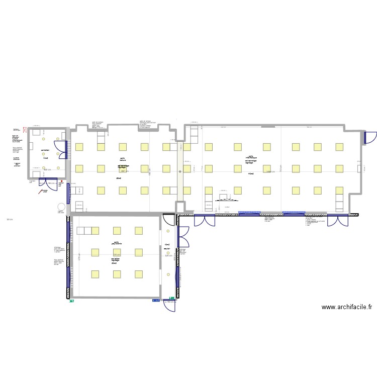 CDI. Plan de 3 pièces et 225 m2