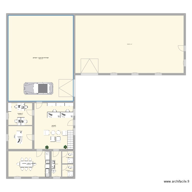 rdc projet dms. Plan de 9 pièces et 313 m2