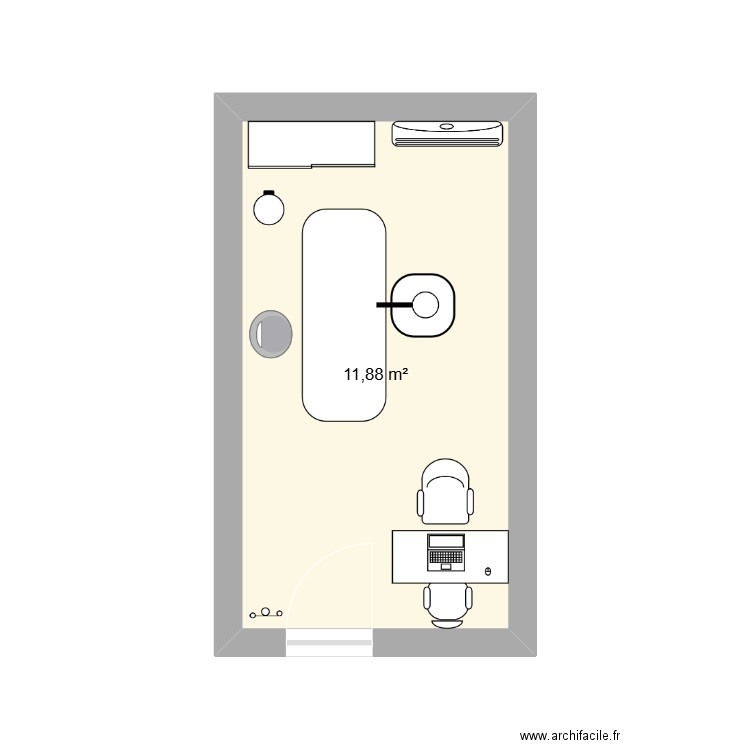 SALLE DE SOINS. Plan de 1 pièce et 12 m2