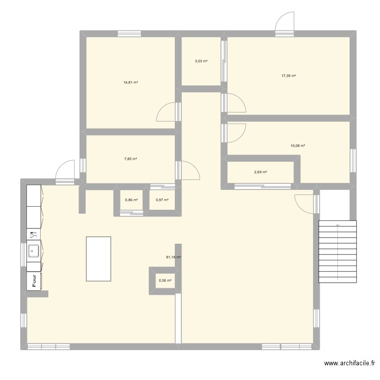 2770 av. Ronde / étage RÉNOVER. Plan de 10 pièces et 140 m2