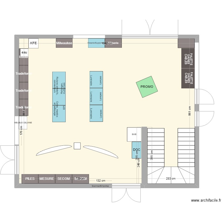 Juillet 2024_SONEPAR MEAUX_avant. Plan de 1 pièce et 89 m2