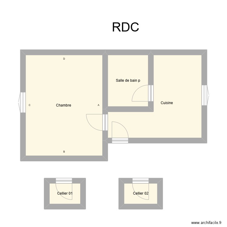 350602111. Plan de 5 pièces et 39 m2